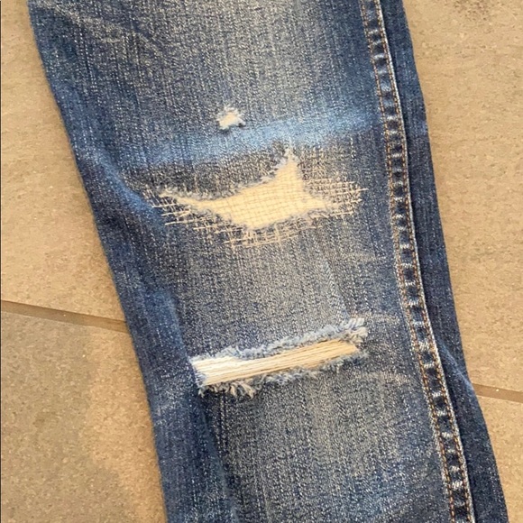 9" High Riser Skinny Skinny In Rip Repair - Picture 4 of 8
